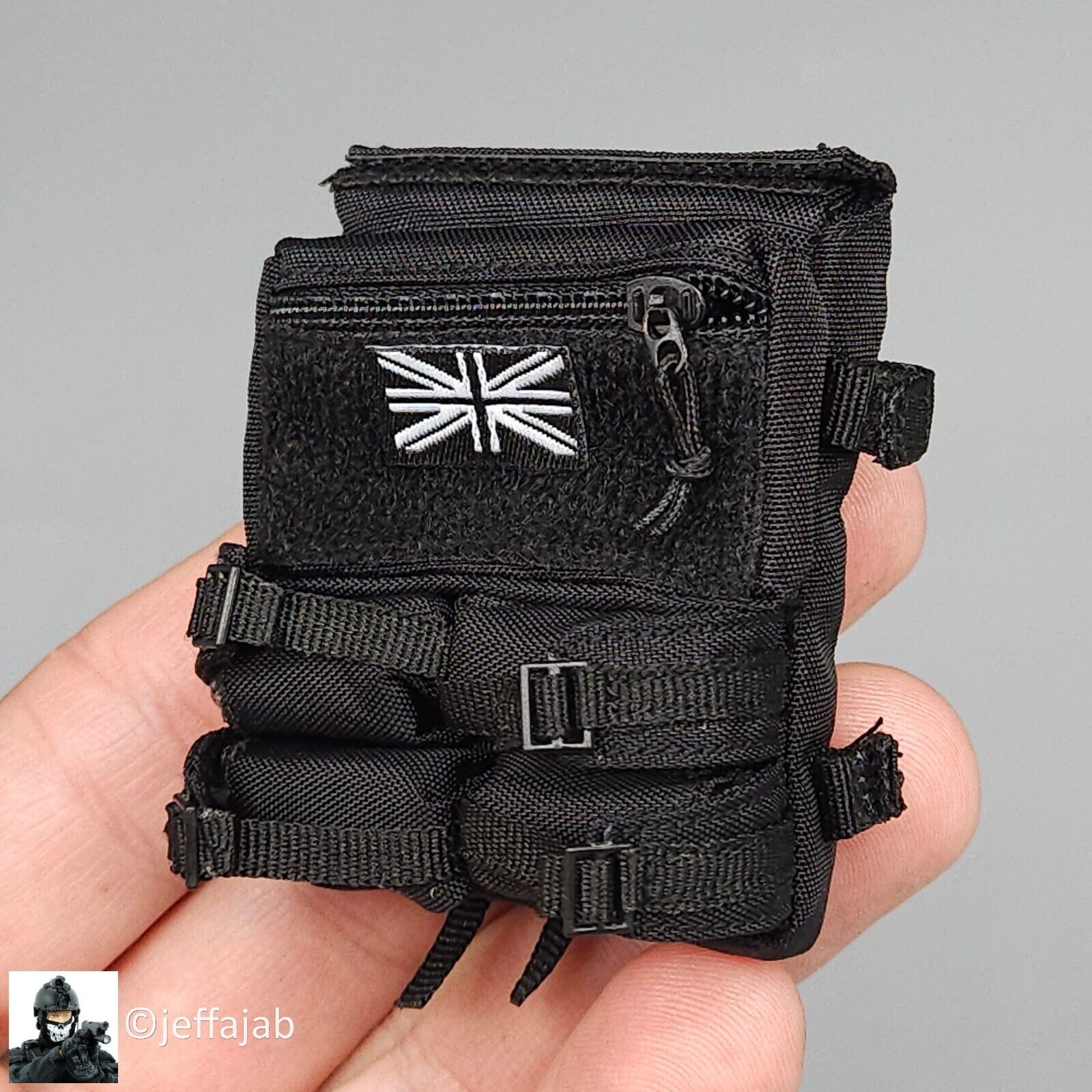 1:6 KSToys Doomsday Guardian Black Assault Pack Backpack for 12" Figures