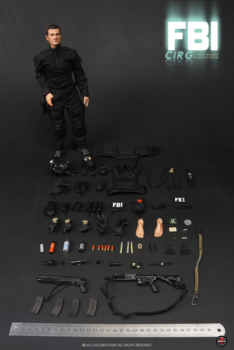 1:6 scale Soldier Story FBI CIRG Molded GTX Boots (Peg Type) for 12" Figures