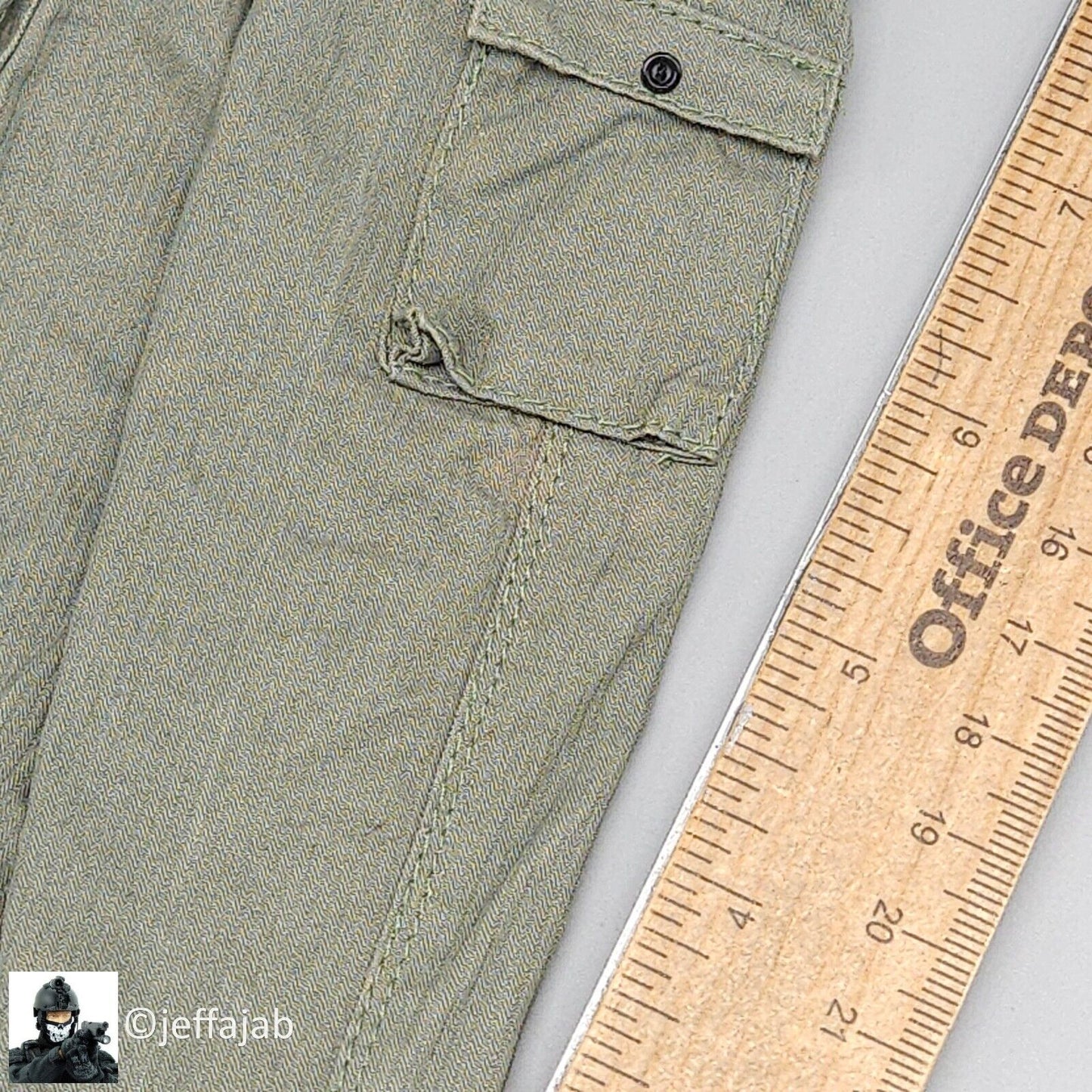 1:6 scale DiD WWII USMC George Puller Green Uniform READ NOTES for 12" Figures