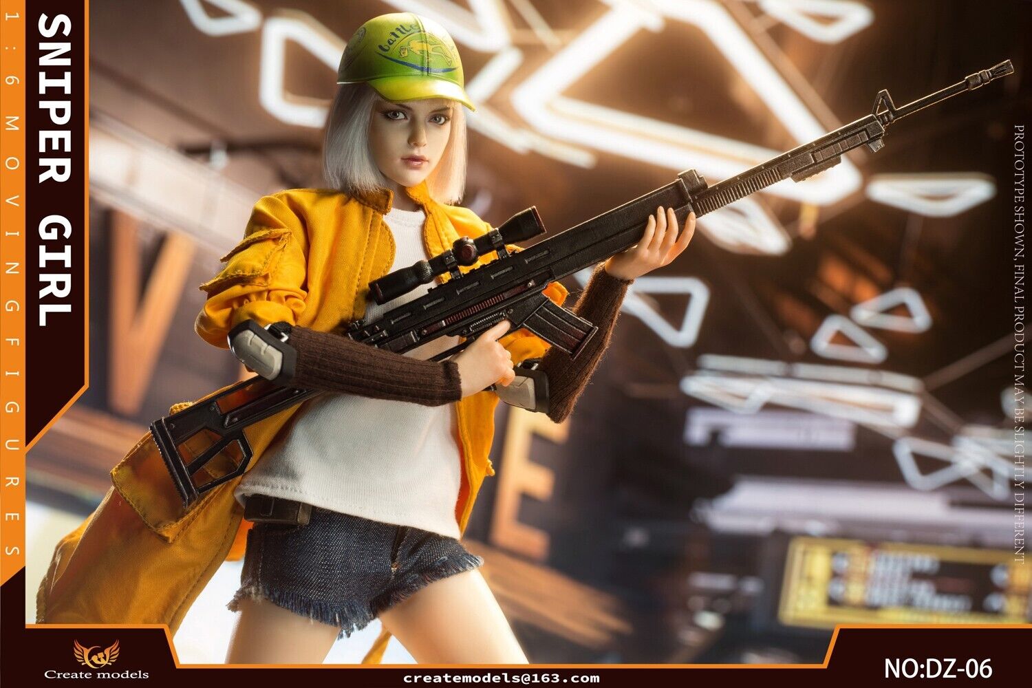 1:6 scale Create Models Female Sniper Girl Lan Sniper Rifle for 12" Figures