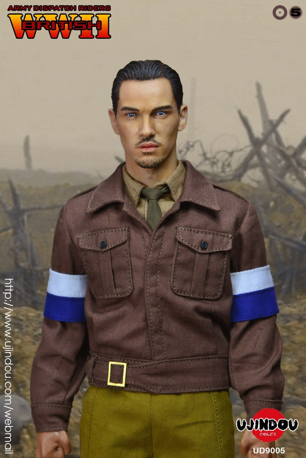 1:6 scale Ujindou WWII British Army Dispatch Rider 12" Figure UD9005