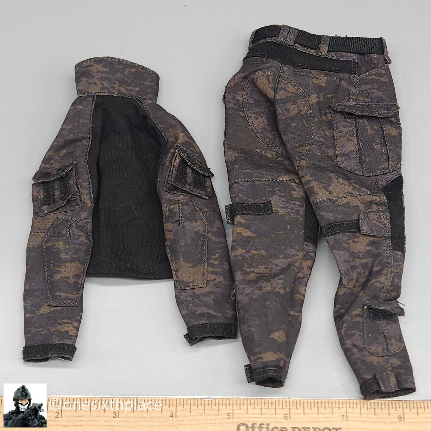 1:6 scale Mini Times Mens Black Multicam MCB Combat Uniform for 12" Figures