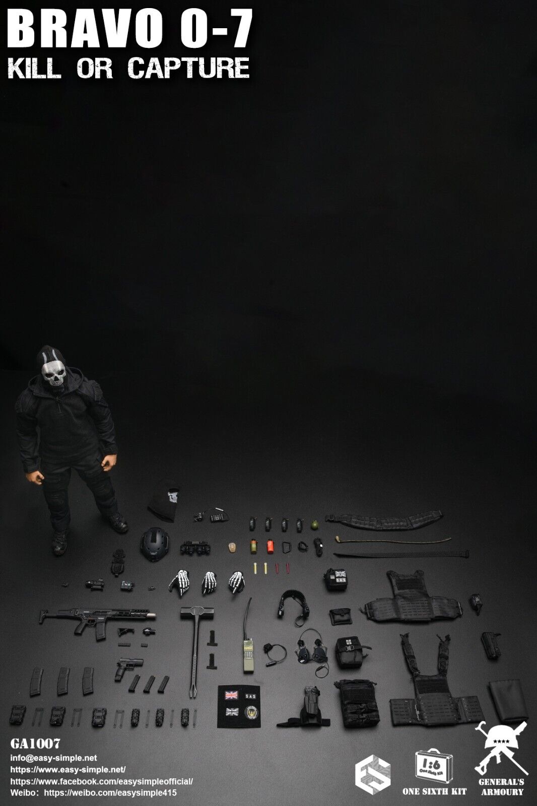 1:6 General's Armoury Bravo 0-7 Kill Or Capture Breaching Hammer for 12" Figures