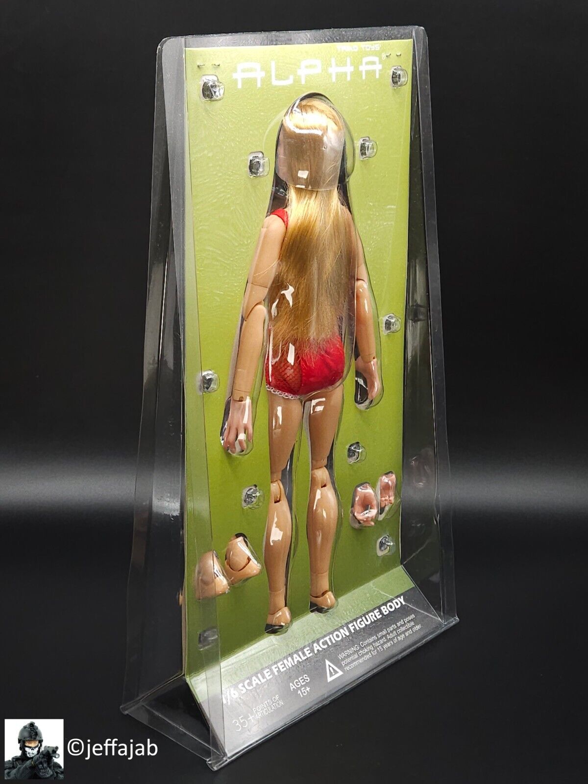1:6 Triad Toys Alpha Caucasian Body w/ Blond Hair Head Sculpt for 12" Figures
