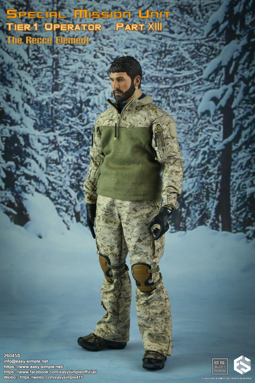 1:6 Easy & Simple Recce Element AOR1 Camo Minotaur Half Jacket Shirt 12" Figures