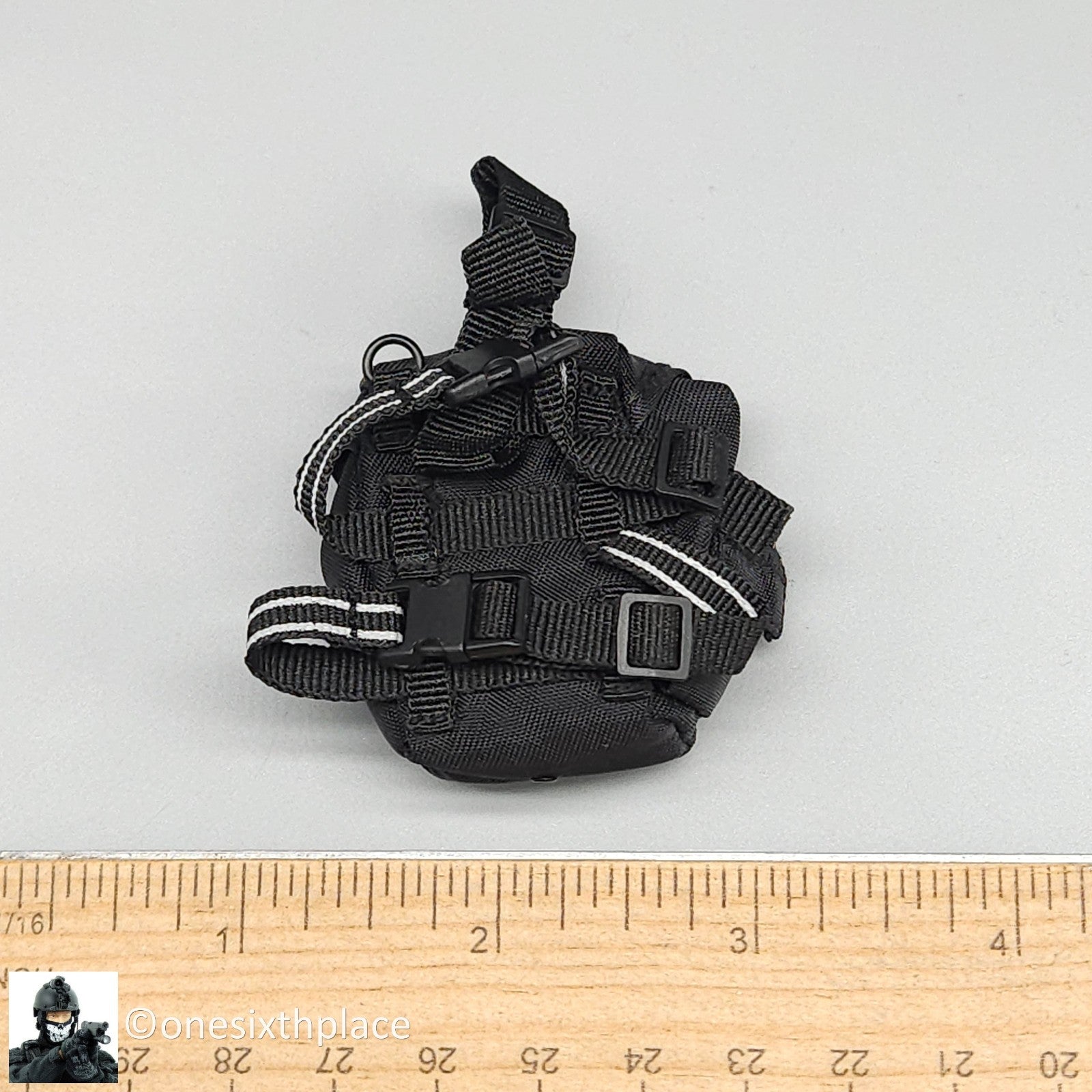 1:6 scale Soldier Story Black Gas Mask Pouch for 12" Figures