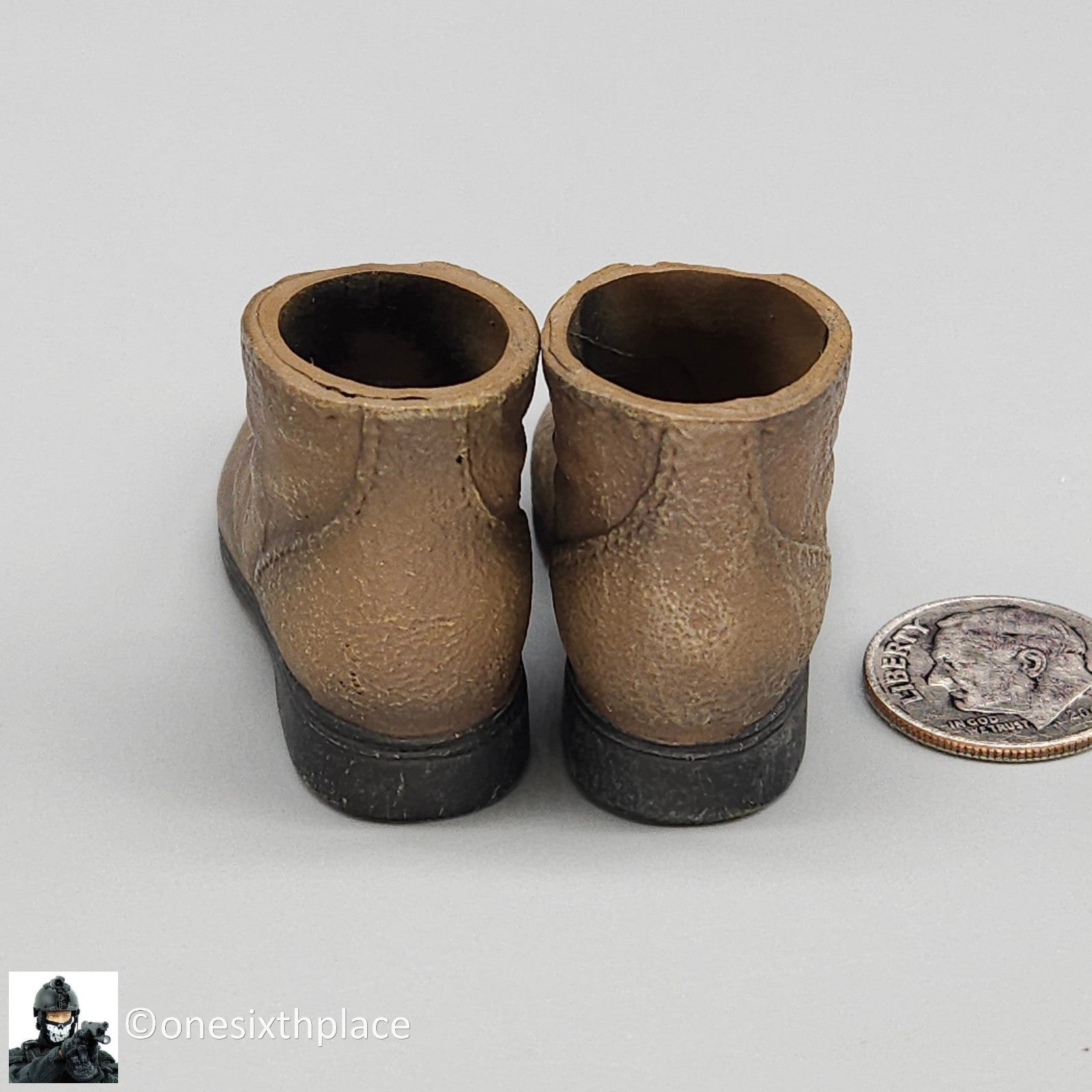 1:6 scale Dragon WWII USMC Sonny Brown Shoes Boots for 12" Figures