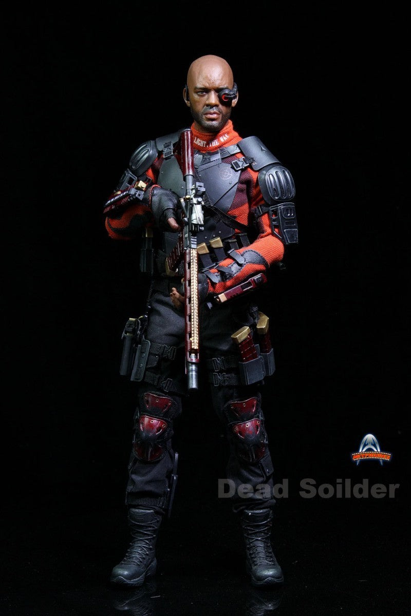 1:6 scale Art Figures DC Comics Deadshot AA Black Gloved Hands for 12" Figures