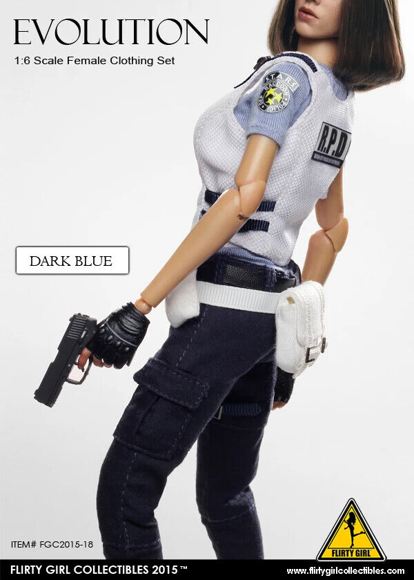 1:6 Flirty Girl Evolution Female Blue Pants for 12" Figures