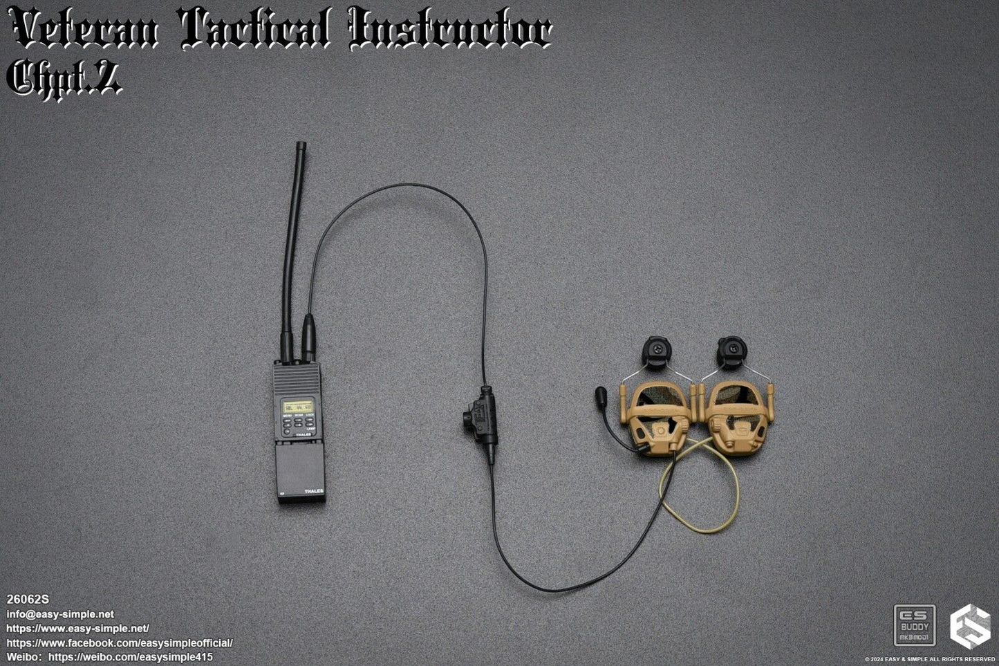 1:6 Easy & Simple Veteran Tactical Instructor Chapter II Special Radio & Headset