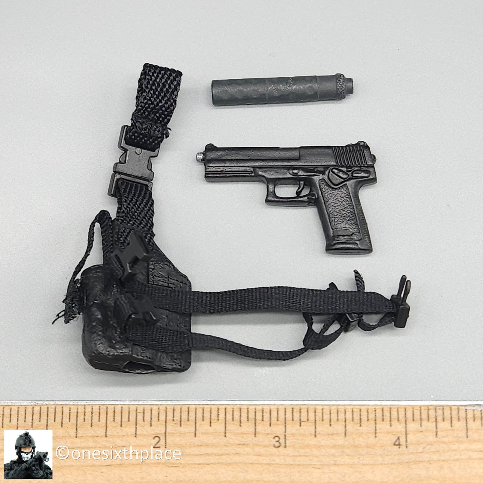 1:6 scale BBI USMC Force Recon Metal MK23 Pistol w/ Holster for 12" Figures