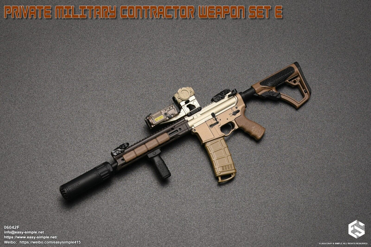 1:6 Easy & Simple Private Military Contractor Weapon Set E Ver. F for 12" Figure