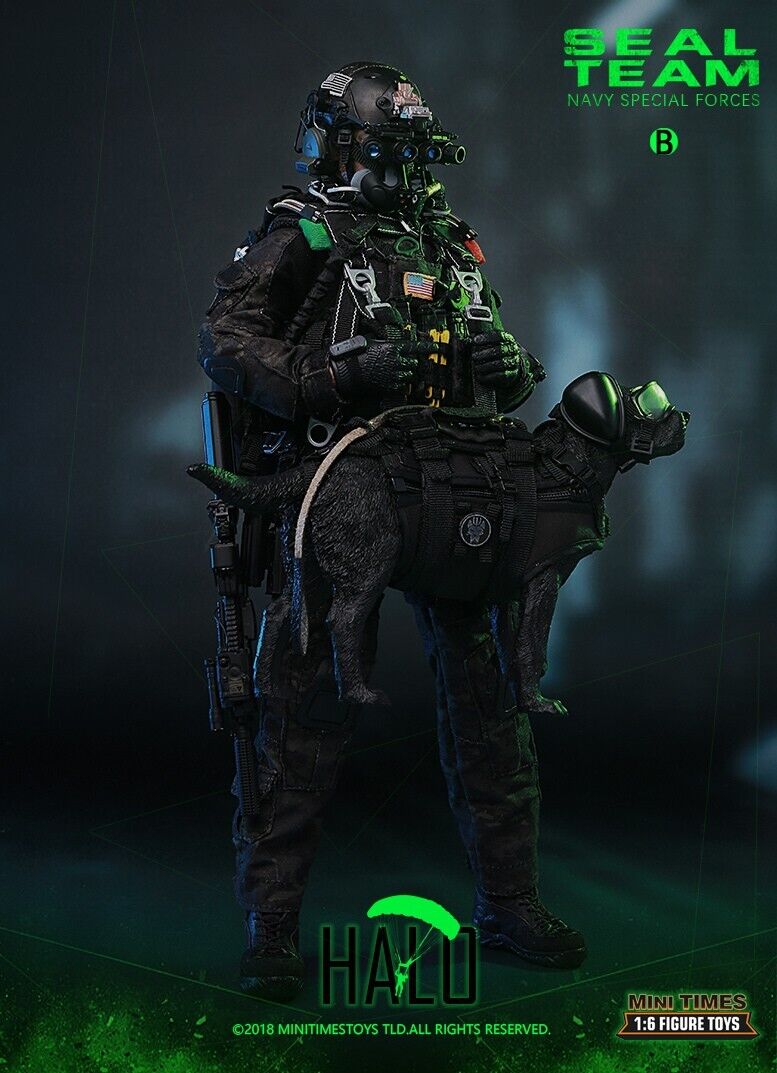 1:6 Mini Times Navy SEAL Special Force HALO Black Boots (Peg Type)