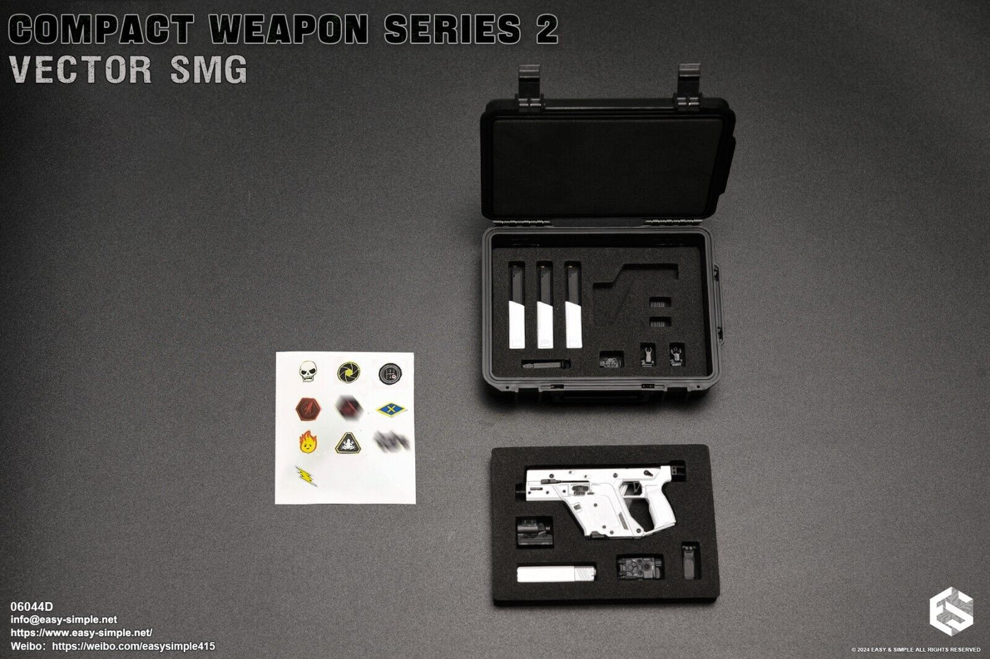 1:6 scale Easy & Simple Compact Weapons Series 2 Vector SMG Set D for 12" Figure