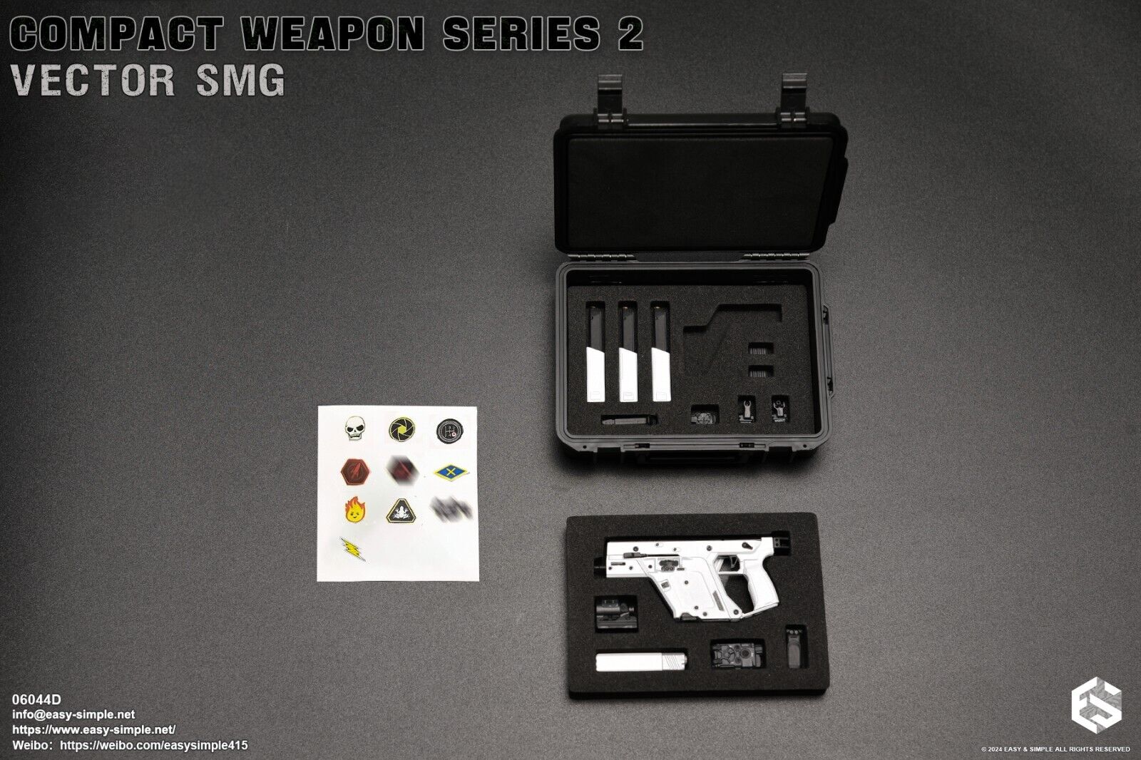 1:6 scale Easy & Simple Compact Weapons Series 2 Vector SMG Set D for 12" Figure