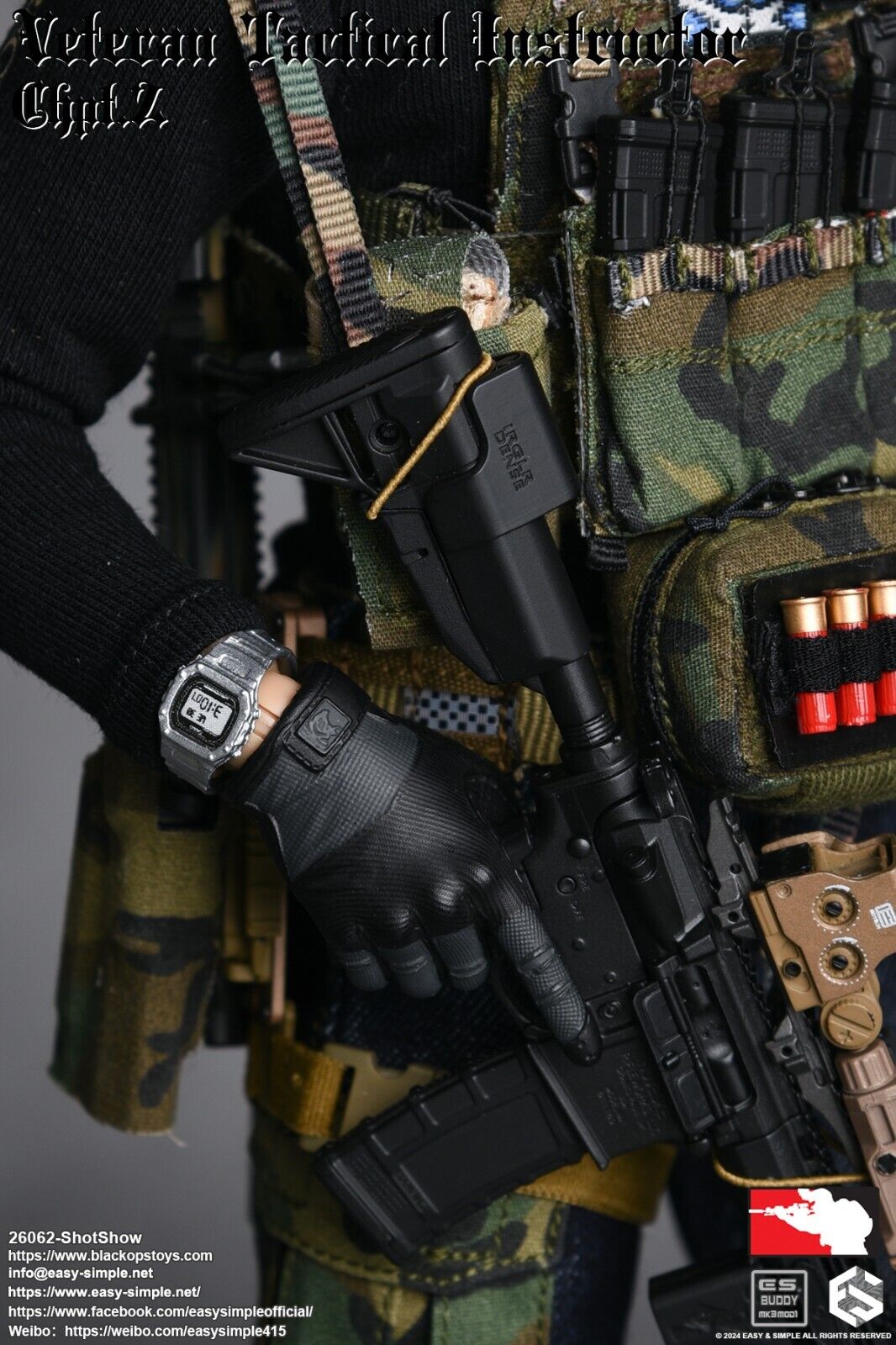 1:6 Easy & Simple Veteran Tactical Instructor Ch. 2 SHOT Show Black Gloved Hands