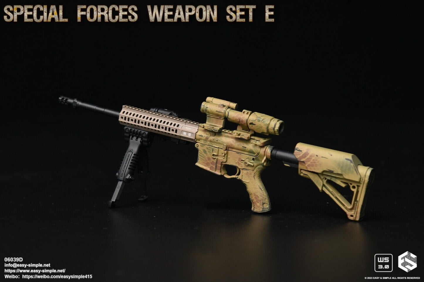 1:6 scale Easy & Simple Special Forces Weapon Set E for 12" Figures 06039D