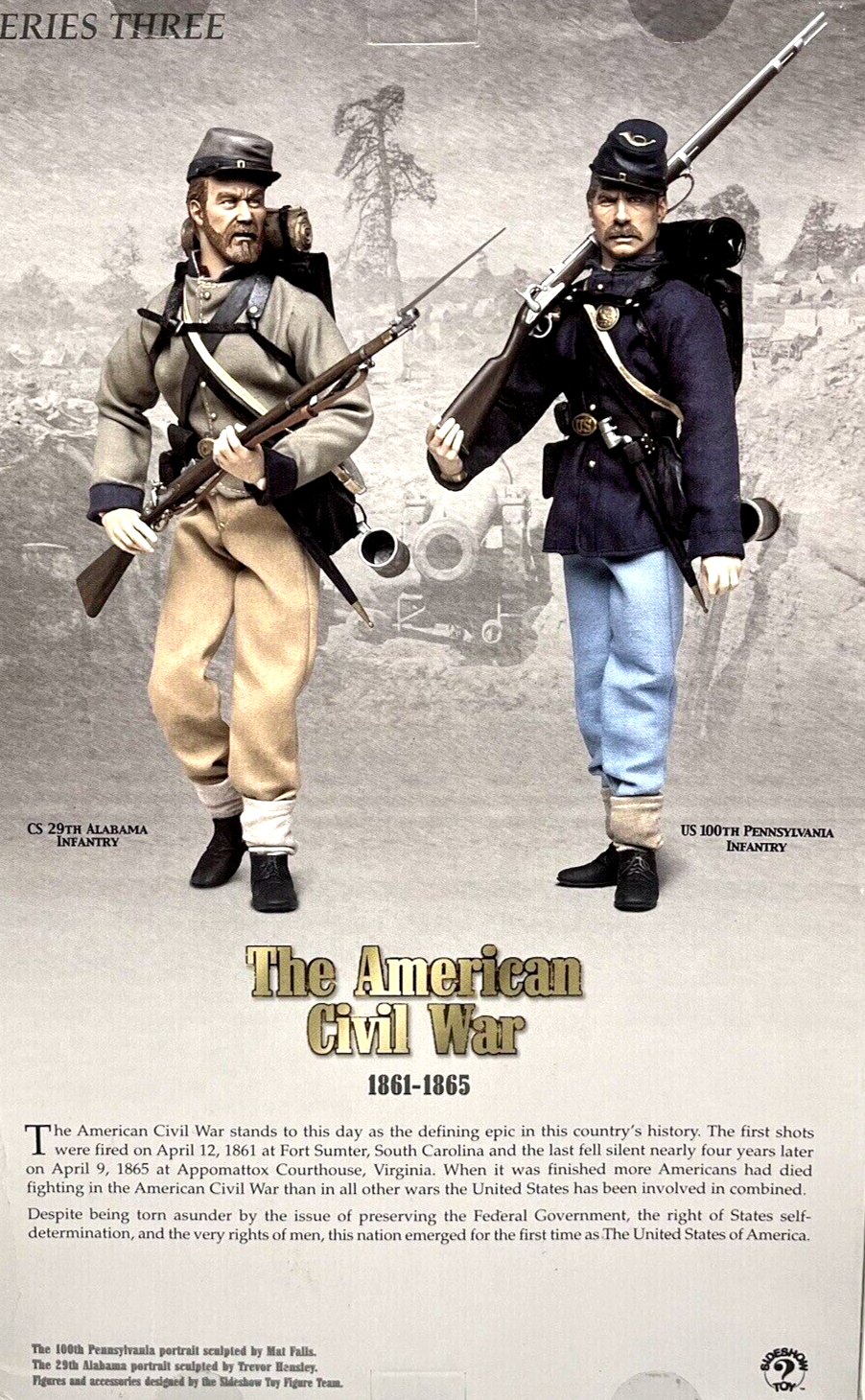 1:6 Sideshow Civil War Springfield 1861 Rifle w/ Bayonet for 12" Figures