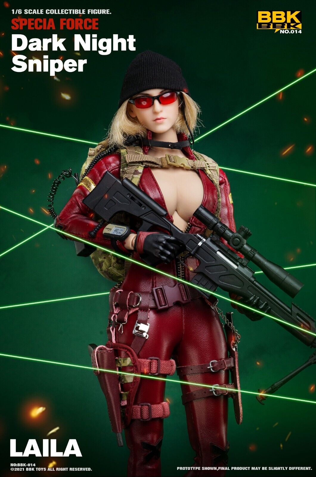 1:6 scale BBK Female Dark Night Sniper Laila Leg Panel for 12" Figures