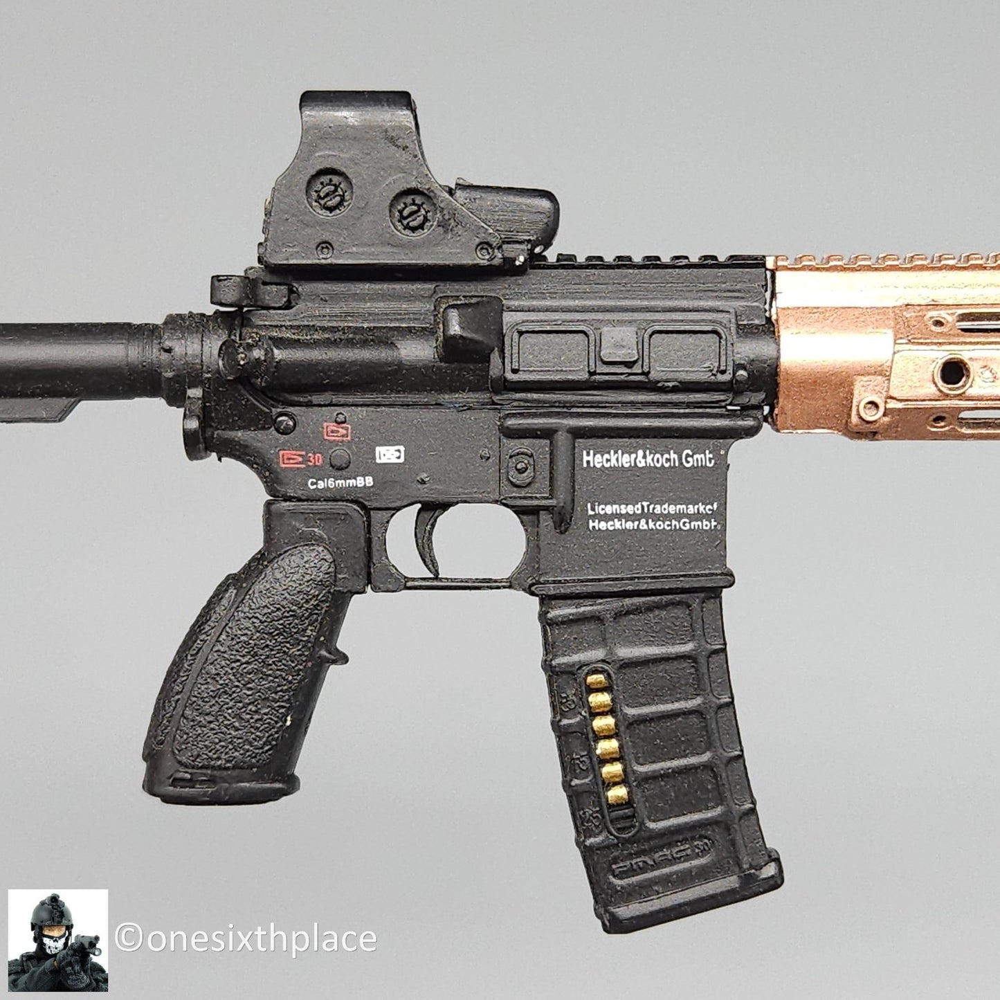 1:6 scale Mini Times HK416D Rifle w/ Bi-Pod for 12" Figures