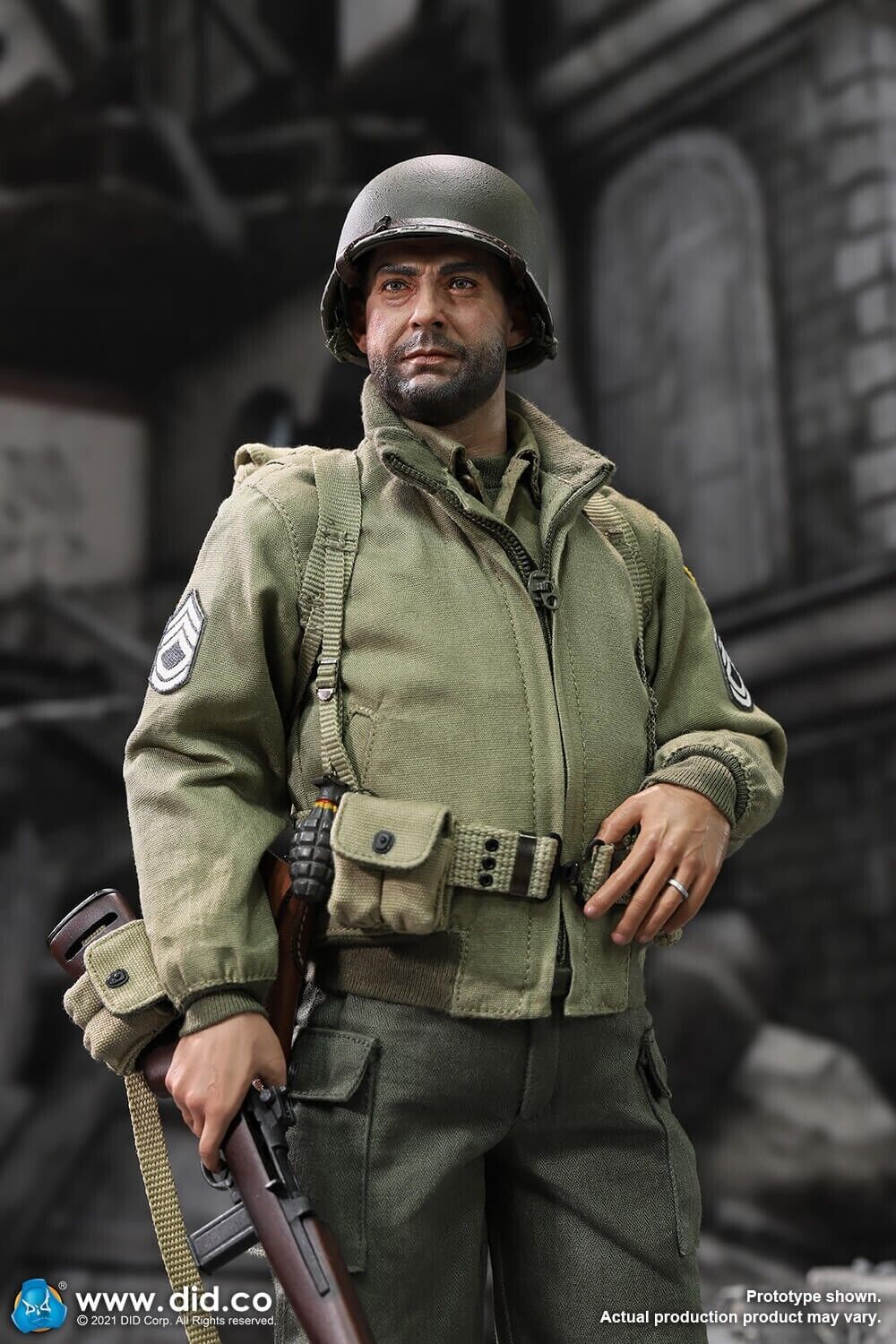 1:6 scale DiD WWII Sergeant Horvath Rank Patches (Stickers) for 12" Figures