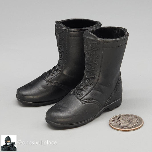 1:6 scale Hasbro Modern Black Combat Boots for 12" Figures