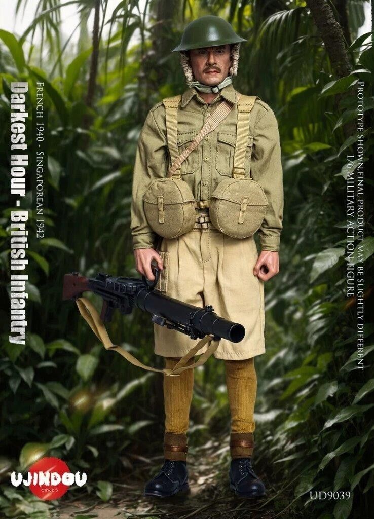 1:6 scale Ujindou British Infantry France 1940 Singapore 1942 12" Figure UD-9039