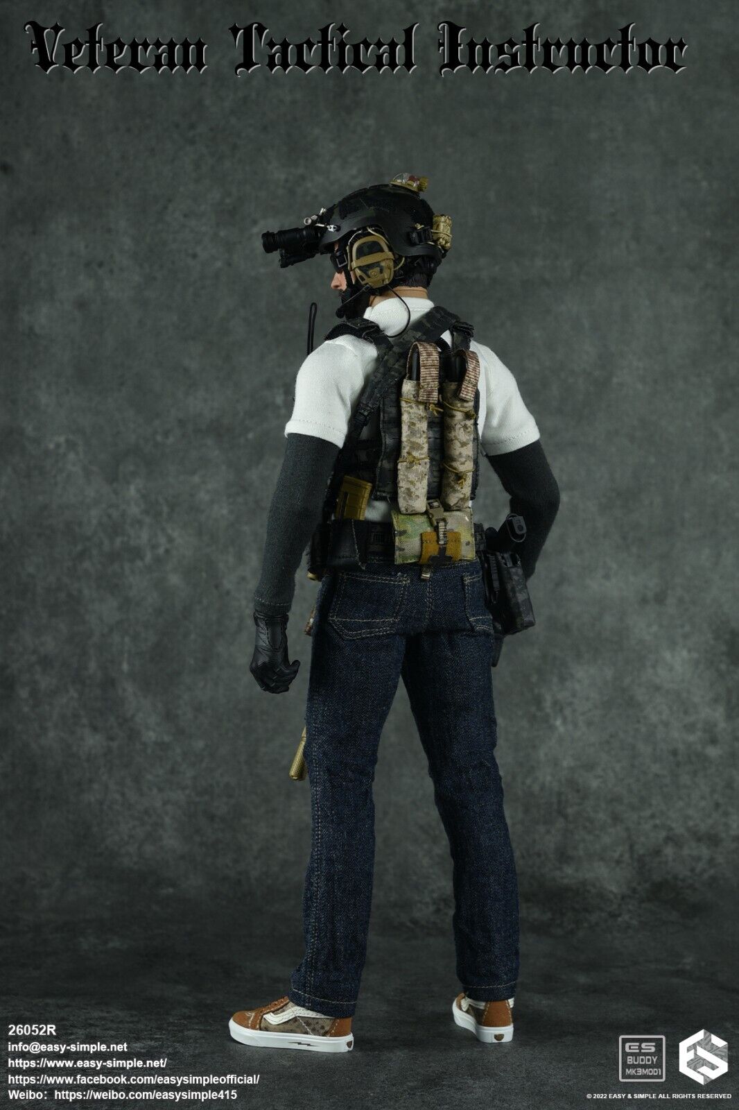 1:6 Easy & Simple Veteran Tactical Instructor Patches Set for 12" Figures