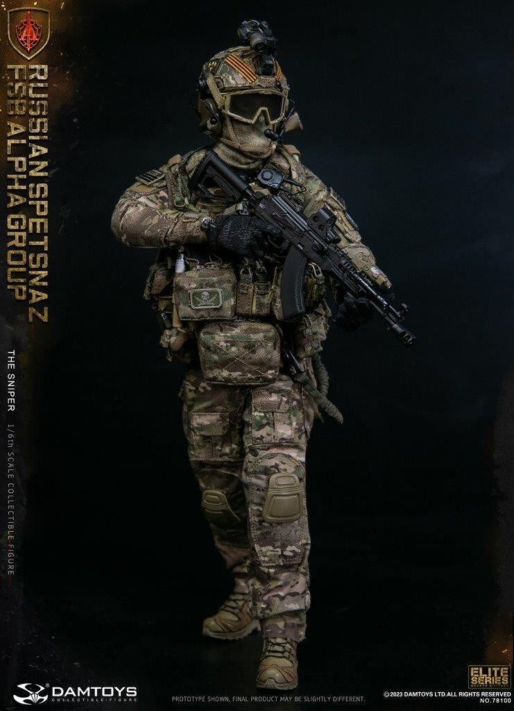 1:6 scale DamToys Russian Spetsnaz FSB ALPHA Group Sniper 12" Figure 78100