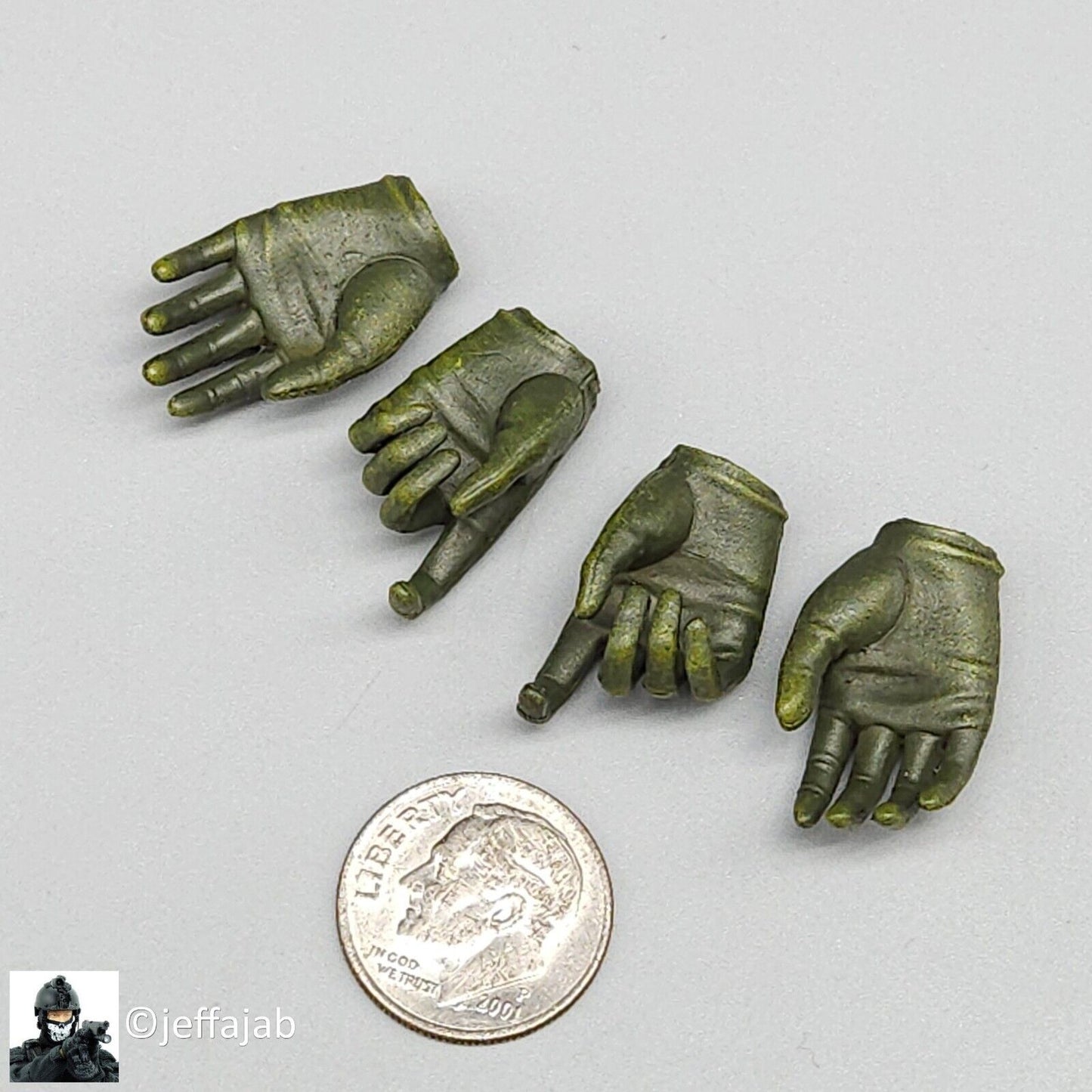 1:6 scale Create Models Sniper Girl Songbird Female Green Gloved Hands