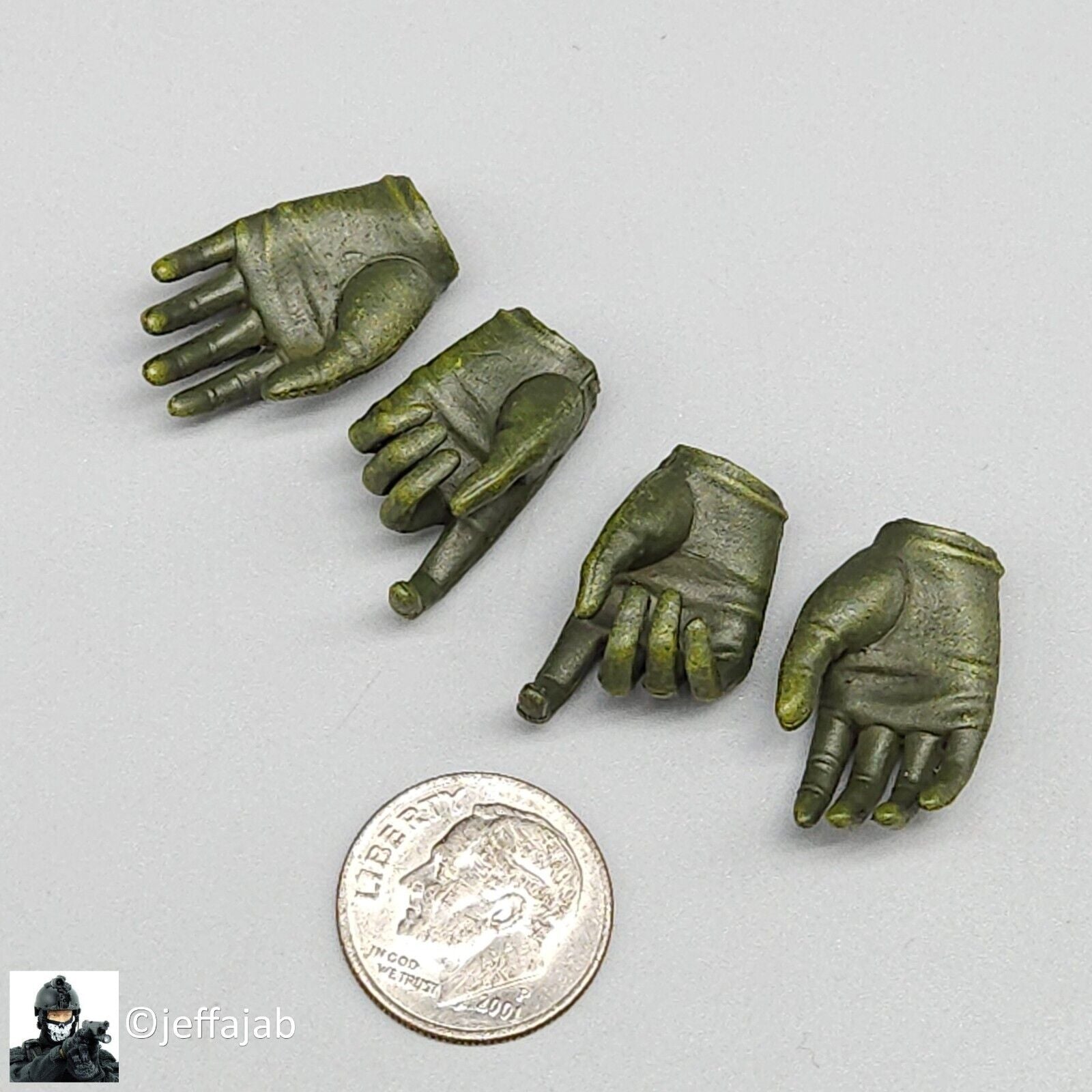 1:6 scale Create Models Sniper Girl Songbird Female Green Gloved Hands