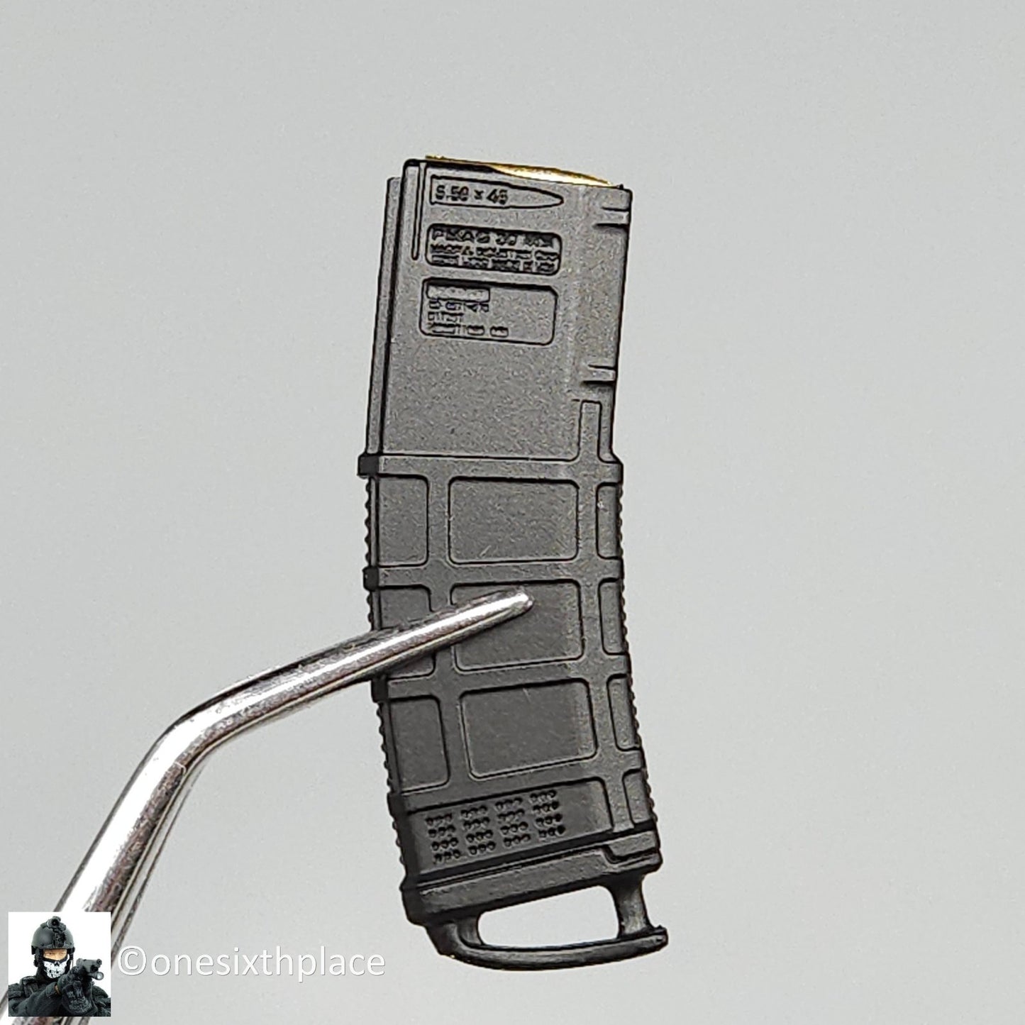 1:6 Easy & Simple PMC PMAG 30rd Rifle Ammo Mag w/ Ranger Plate for 12" Figures