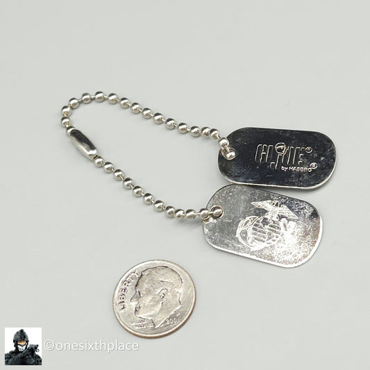 1:6 scale 1990s Hasbro GI Joe USMC Metal Dog Tags for 12" Figures
