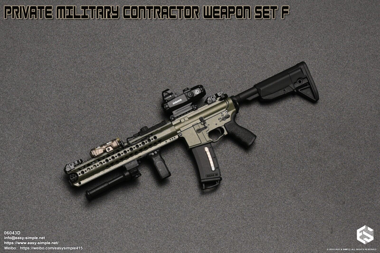 1:6 Easy & Simple Private Military Contractor Weapon Set F Ver. D for 12" Figure