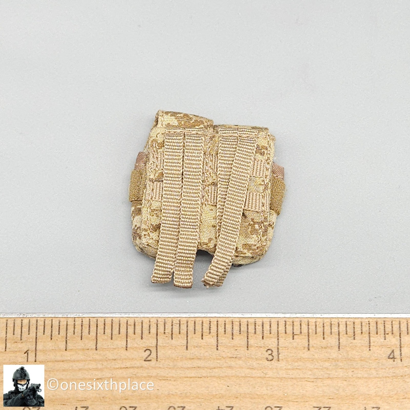 1:6 scale DamToys AOR1 Camo Double Cell Rifle Mag Pouch for 12" Figures