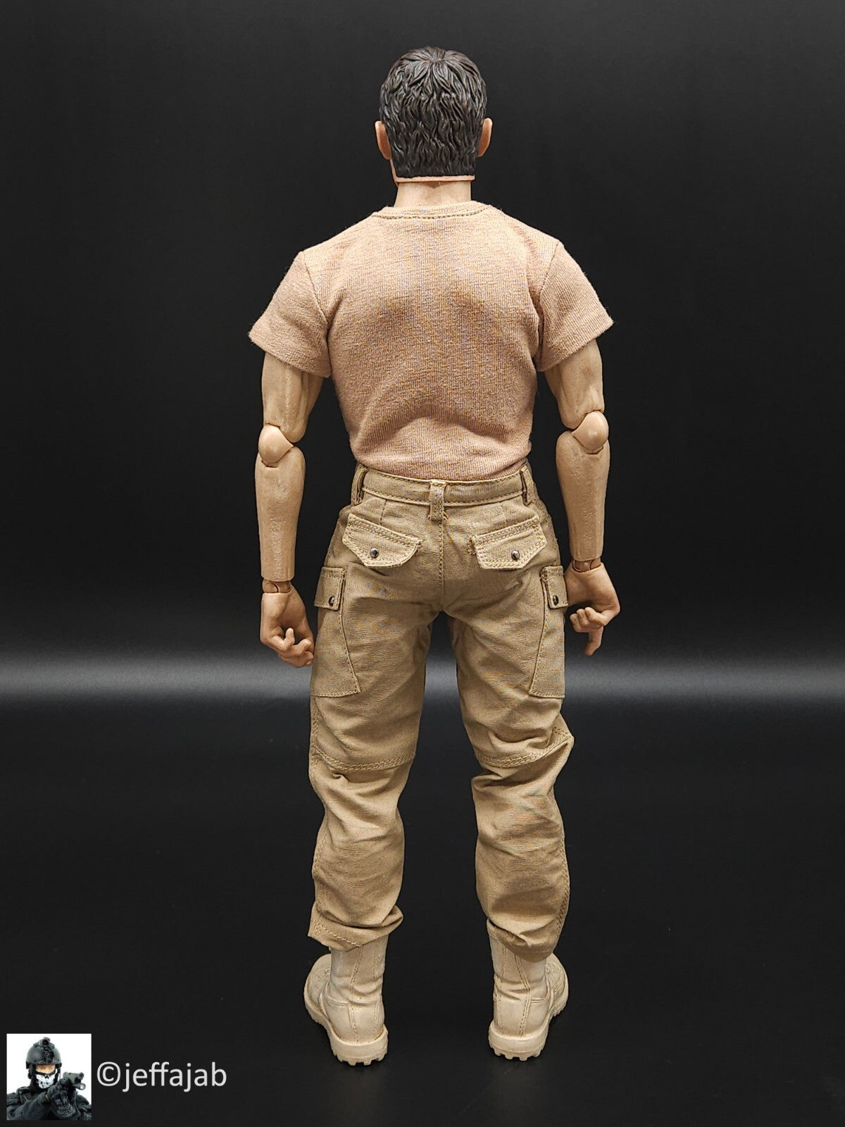 1:6 scale XRF Mens Tan Tactical Cargo Pants for 12" Figures