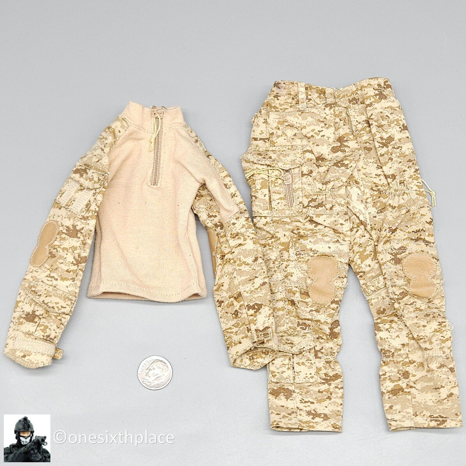 1:6 Crazy Dummy SEAL Team 8 HPFU Combat AOR1 Camo Uniform for 12" Figures