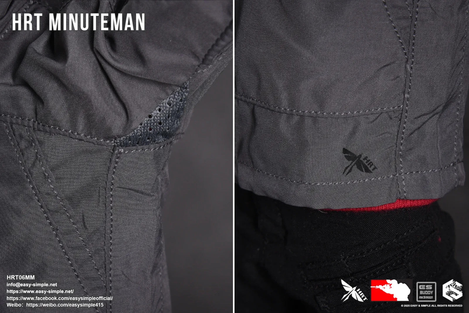 1:6 Easy & Simple HRT Minuteman ShotShow 2025 Gray Windbreaker Jacket