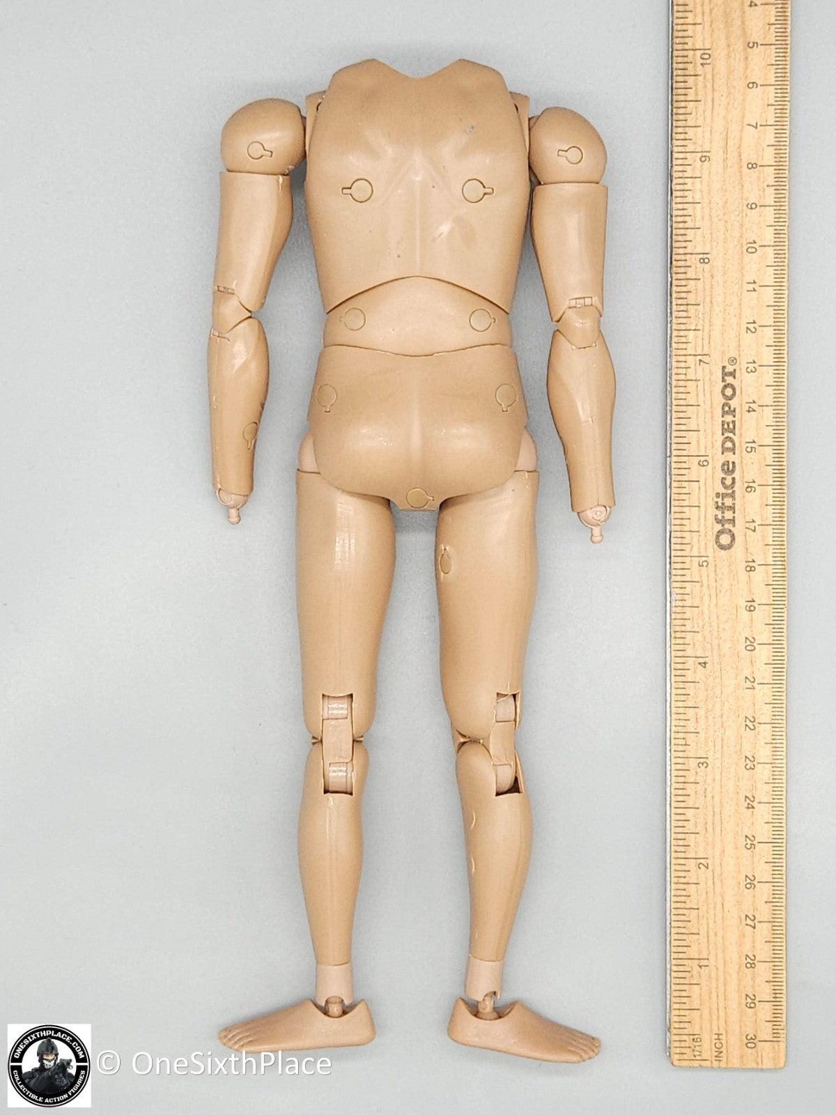 1:6 scale Crazy Dummy Male Body w/ Feet for 12" Figures