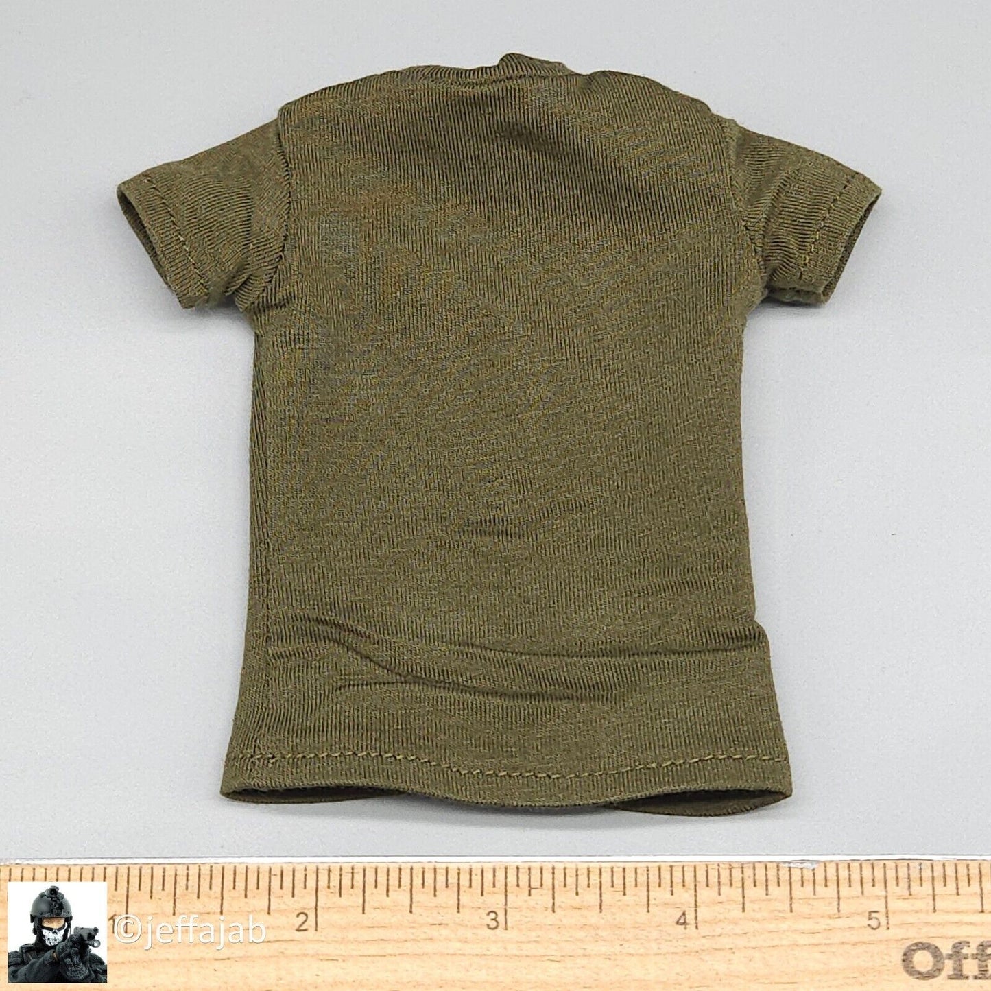 1:6 scale DiD WWII Sergeant Horvath Mens Green T-Shirt for 12" Figures