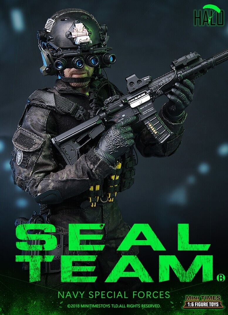 1:6 Mini Times Navy SEAL Special Force HALO Black Boots (Peg Type)