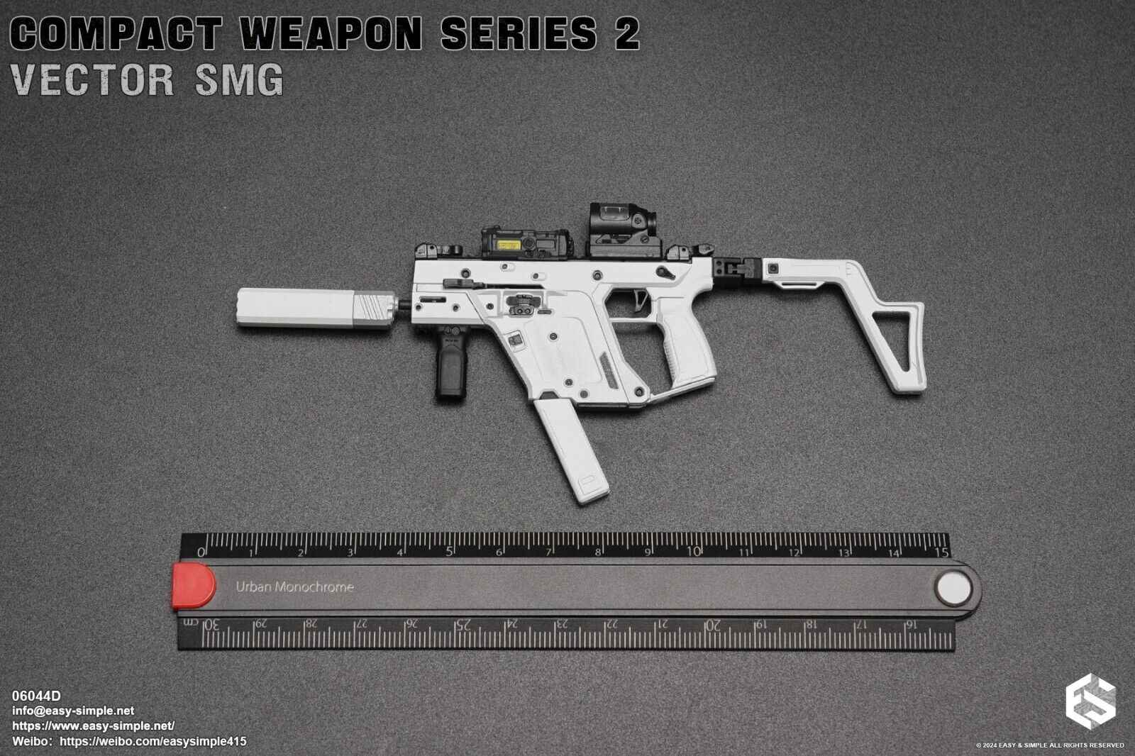 1:6 scale Easy & Simple Compact Weapons Series 2 Vector SMG Set D for 12" Figure