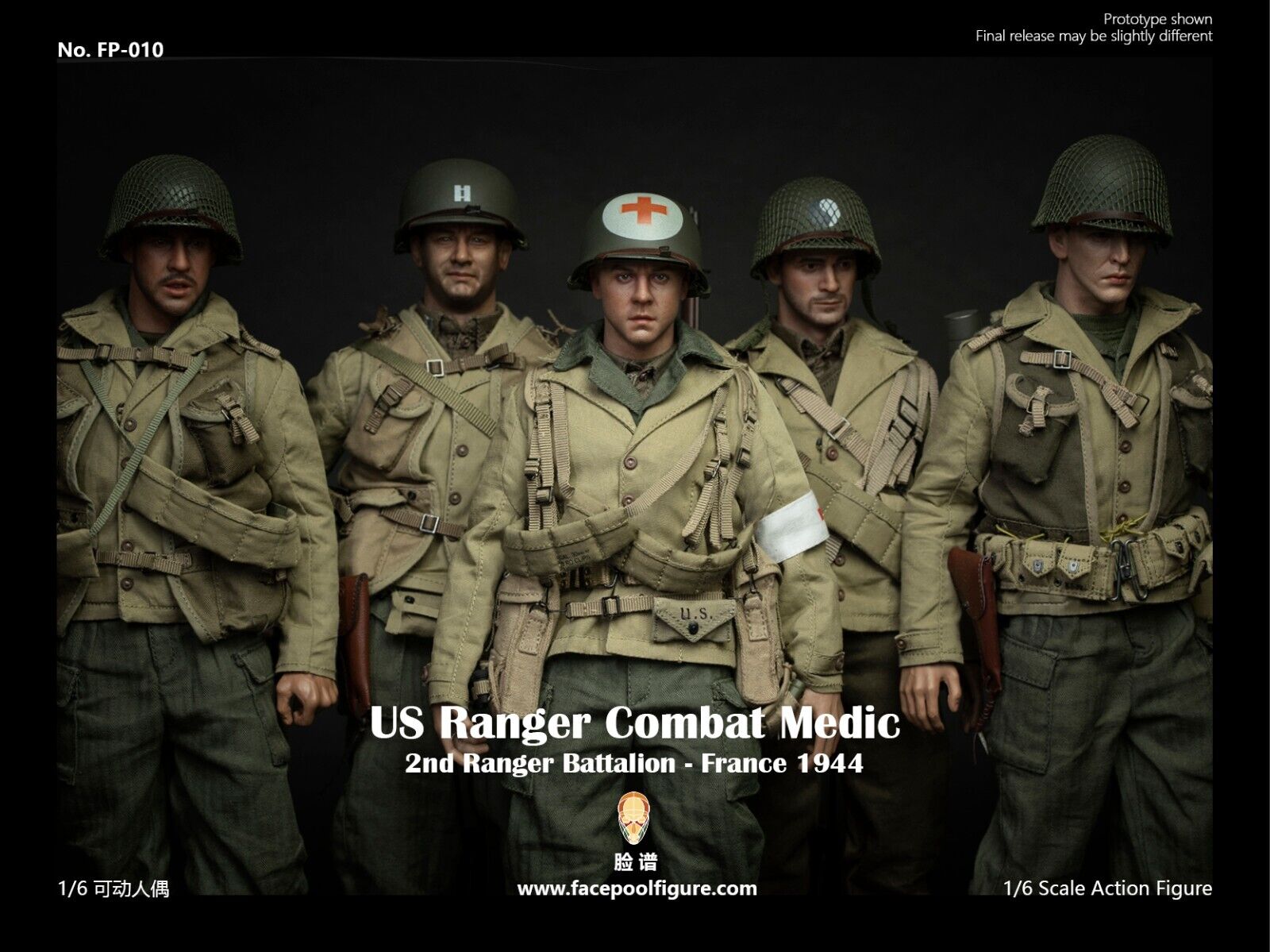 1:6 FacePool WWII US Ranger Combat Medic Medical Supplies for 12" Figures