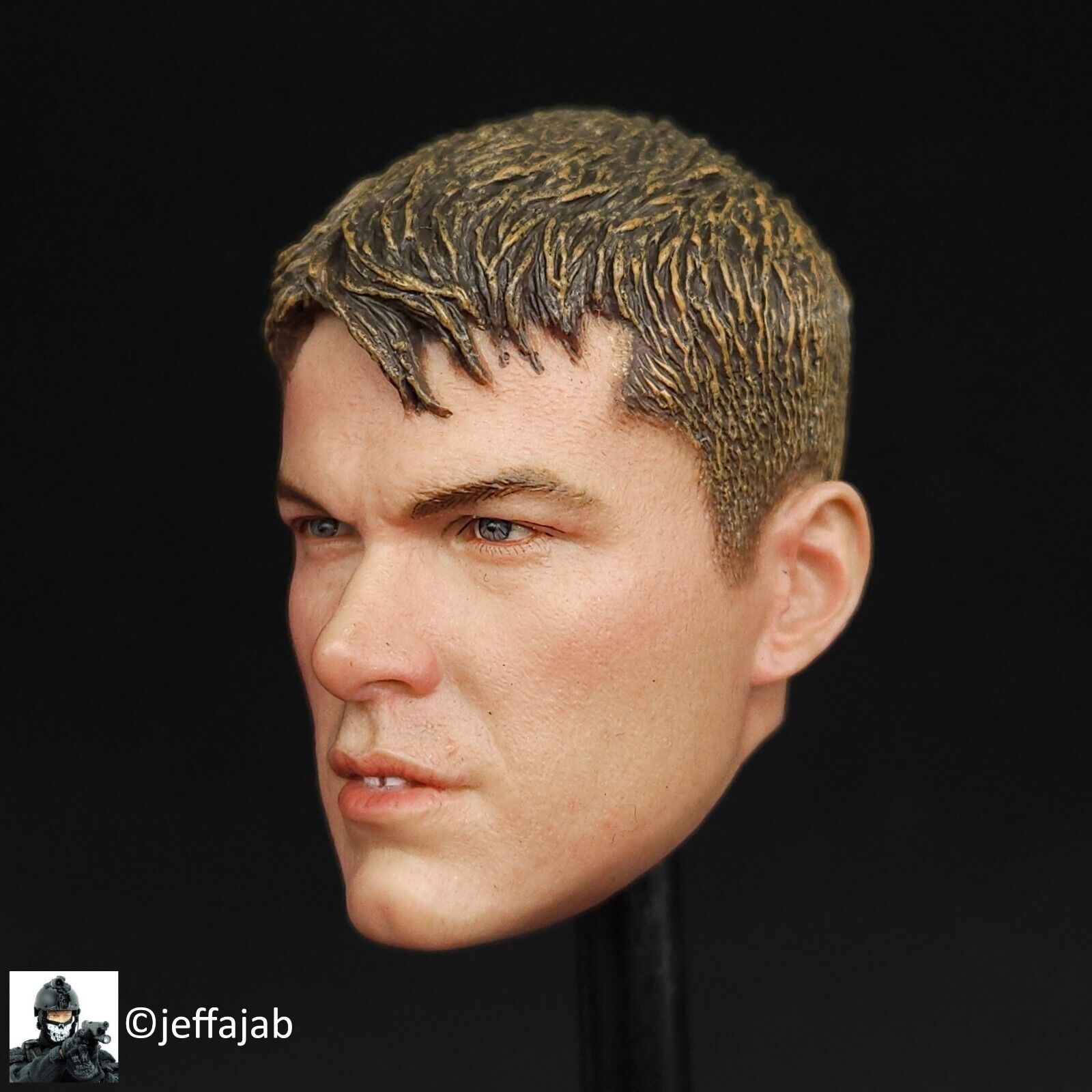 1:6 Soldier Story WWII US 101st Airborne Pvt Ryan Male Head Sculpt 12" Figures