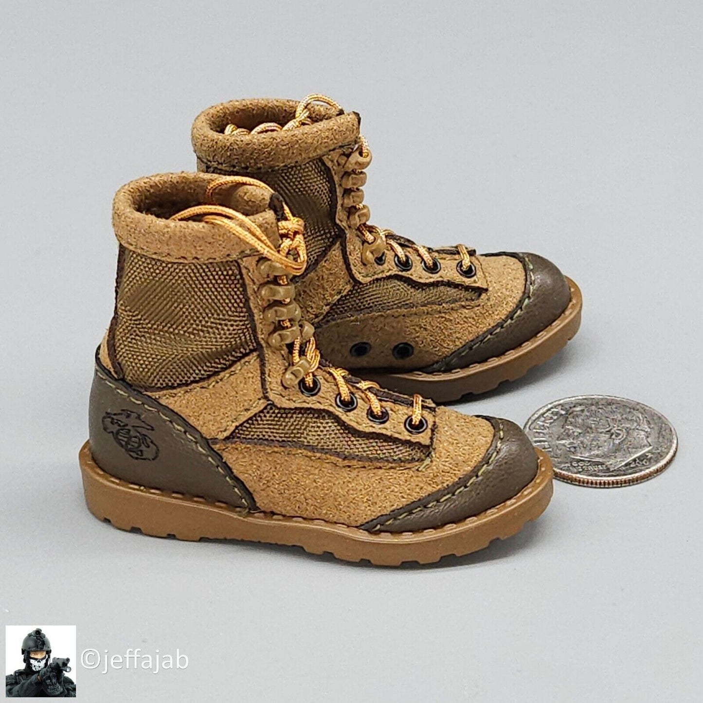 1:6 scale Easy & Simple USMC 26th MEU RAT Boots (Peg Type) for 12" Figures