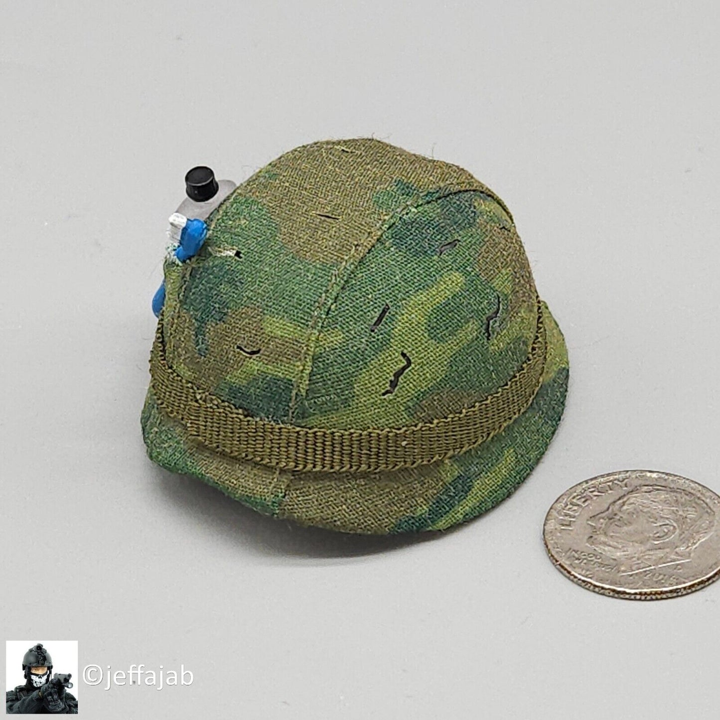 1:6 scale DJ Custom Forrest Gump in Vietnam Helmet w/ Toothbrush for 12" Figures