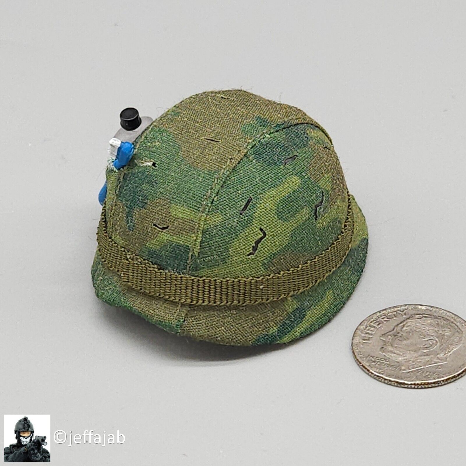 1:6 scale DJ Custom Forrest Gump in Vietnam Helmet w/ Toothbrush for 12" Figures