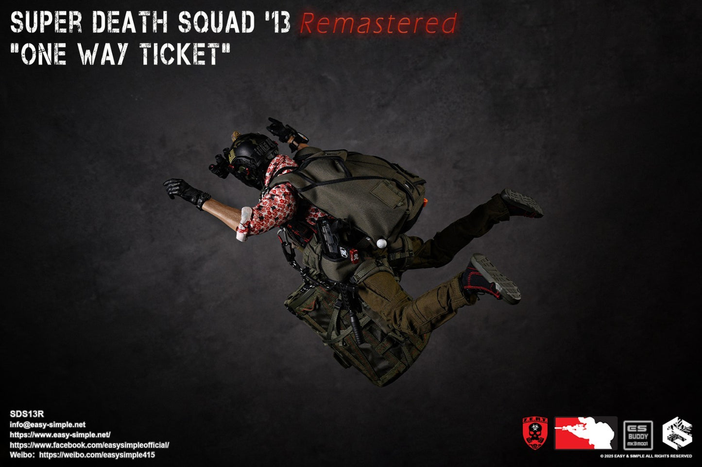 1:1 scale Easy & Simple ZERT Super Death Squad One Way Ticket Parachute