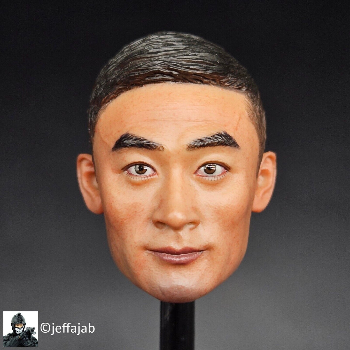 1:6 Soldier Story Blue Steele Commandos SWAT Asian Male Head for 12" Figures