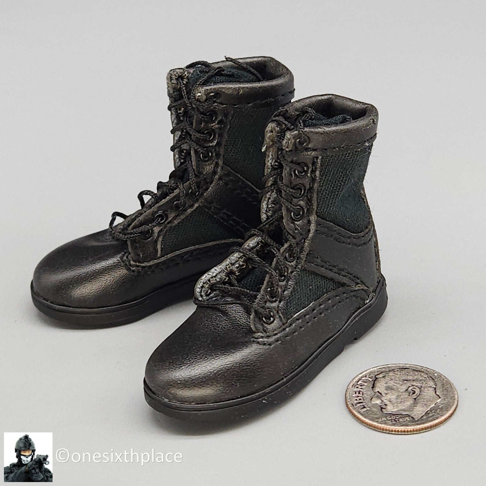 1:6 scale DiD LAPT SWAT Speed Black Tactical Boots for 12" Figures